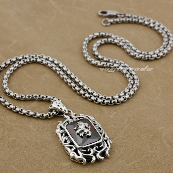 Regal Black Pendant 925 Sterling Silver & CZ Stone