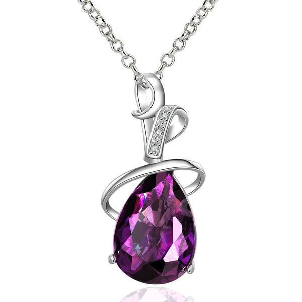 Deep Violet Timeless Stone Locket